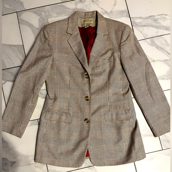 Veste Blazer Femme Jones New York - Laine Orange - Taille 10 (Très Bon état)